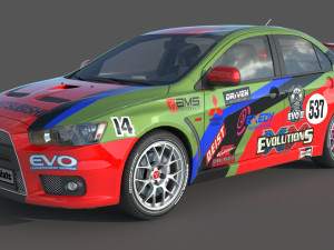 Mitsubishi Lancer Evo X Modelo 3D