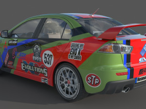 Mitsubishi Lancer Evo X Modelo 3D