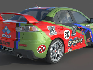 Mitsubishi Lancer Evo X Modelo 3D