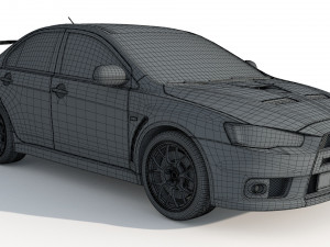 Mitsubishi Lancer Evo X Modelo 3D