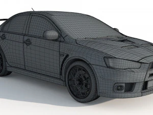 Mitsubishi Lancer Evo X 3D Model