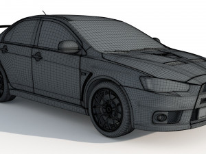 Mitsubishi Lancer Evo X Modelo 3D