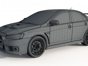 Mitsubishi Lancer Evo X Modelo 3D