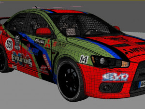 Mitsubishi Lancer Evo X Modelo 3D