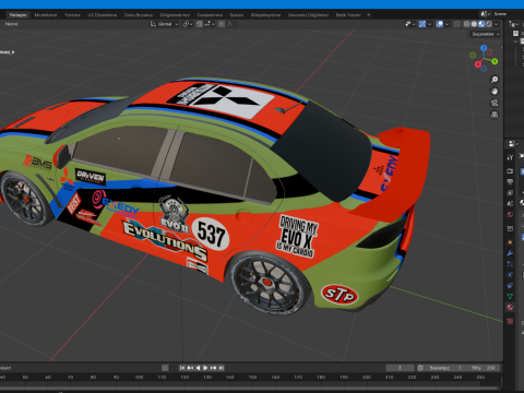 Mitsubishi Lancer Evo X Modelo 3D