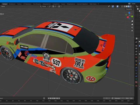 Mitsubishi Lancer Evo X 3D Model