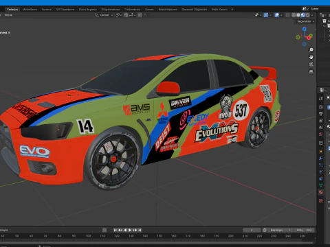 Mitsubishi Lancer Evo X 3D Model