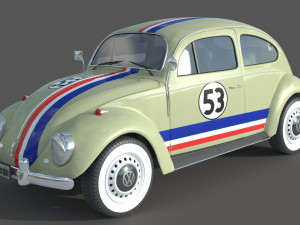 Volkswagen Beetle 1974 Model 3D