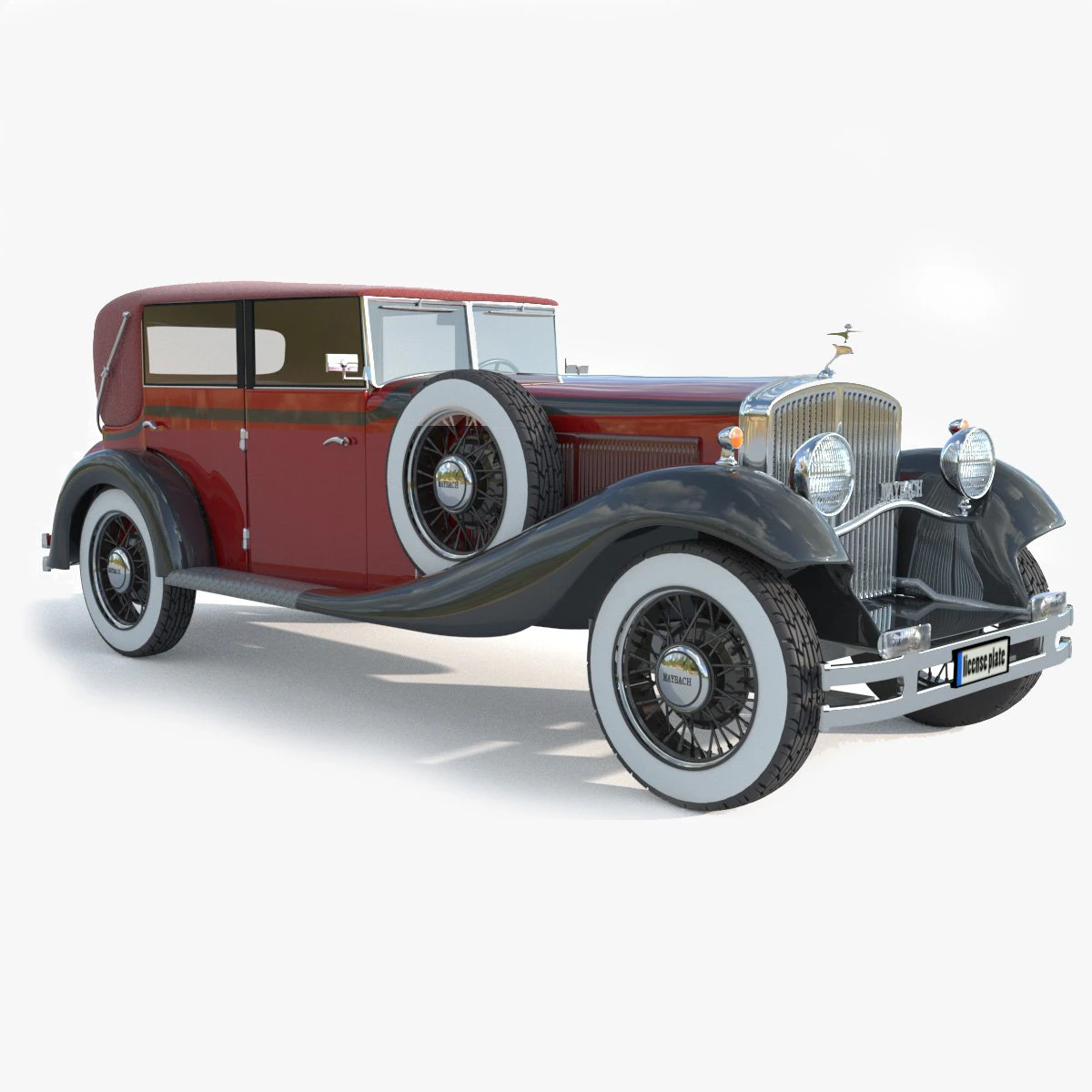 Maybach Zeppelin DS7 Luxury Limousine 3D Model .c4d .max .obj .3ds .fbx .stl .blend 