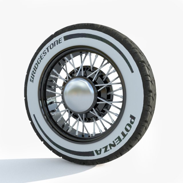 Wheel rim tire 11 Model 3D .c4d .max .obj .3ds .fbx .stl .blend 