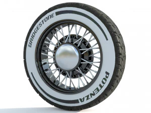 Wheel rim tire 11 3D Model