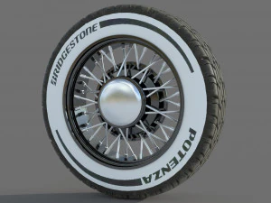 Wheel rim tire 11 3D Model