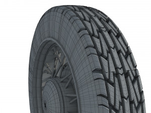 Wheel rim tire 11 Model 3D