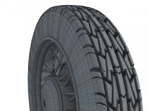 Wheel rim tire 11 3D Model
