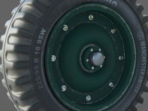 Jeep wheel Rim 3D Model