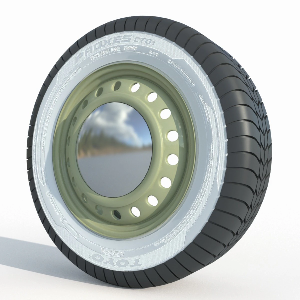 Wheel rim tire 12 3D Model .c4d .max .obj .3ds .fbx .stl .blend