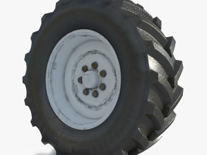 Tractor wheel Rim Tire 3D Models