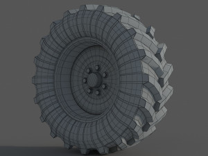 Tractor wheel Rim Tire Modelo 3D