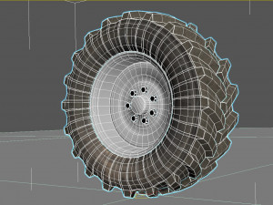 Tractor wheel Rim Tire Modelo 3D