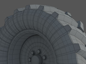 Tractor wheel Rim Tire Modelo 3D