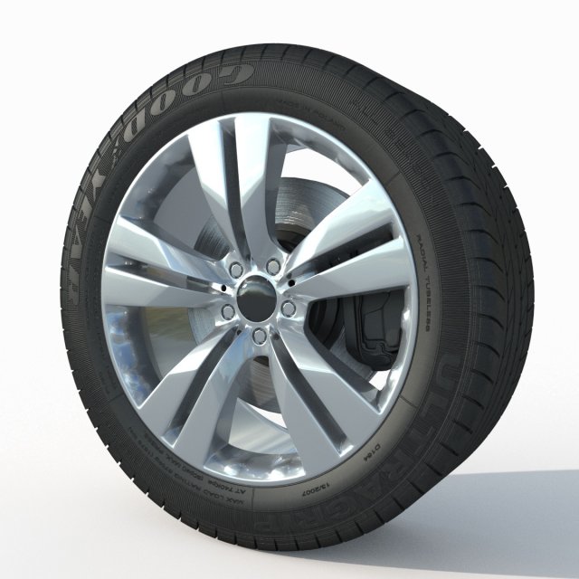 Wheel rim tire 13 3D Model .c4d .max .obj .3ds .fbx .stl .blend 