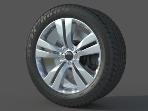 Wheel rim tire 13 3D Model