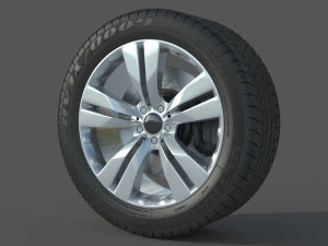 Wheel rim tire 13 3D Model