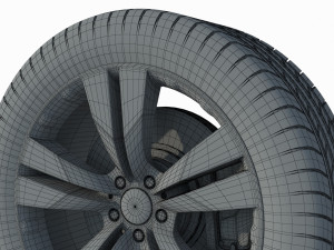 Wheel rim tire 13 3D Model