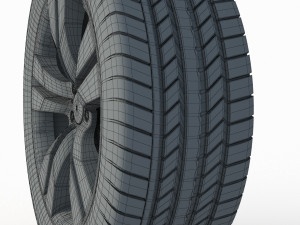 Wheel rim tire 13 3D Model
