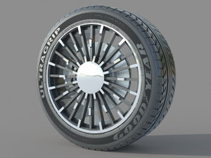 Wheel rim tire 14 3D Model