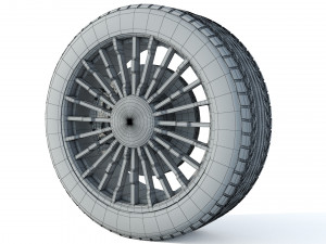 Wheel rim tire 14 3D Model
