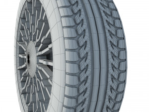 Wheel rim tire 14 3D Model
