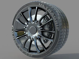 Wheel rim tire 15 3D Model