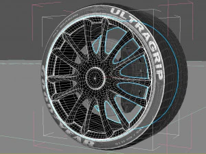 Wheel rim tire 15 3D Model