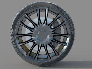 Wheel rim tire 15 3D Model