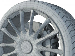 Wheel rim tire 15 3D Model