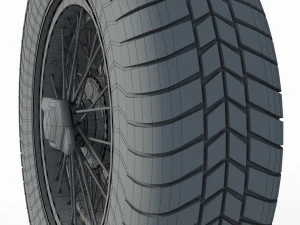 Wheel rim tire 16 3D Model