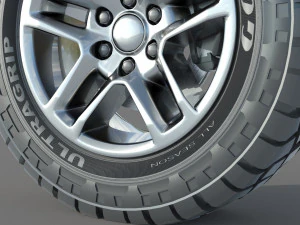 Wheel rim tire 17 3D Model