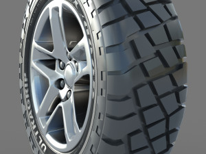Wheel rim tire 17 3Dモデル
