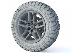 Wheel rim tire 17 3Dモデル