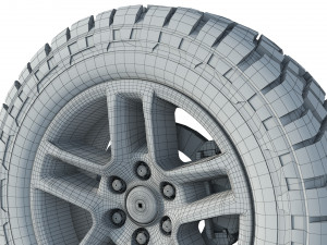 Wheel rim tire 17 3Dモデル