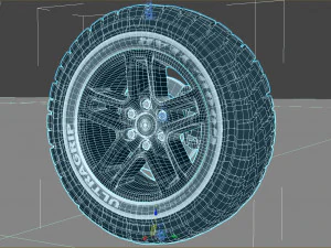Wheel rim tire 17 3D Model