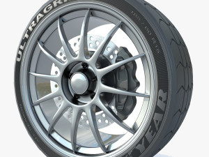 Wheel rim tire 18 3D Model
