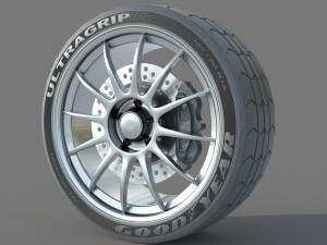 Wheel rim tire 18 3D Model
