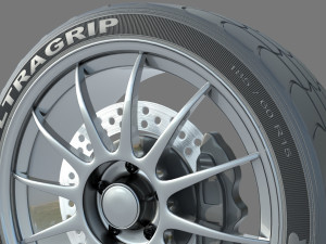 Wheel rim tire 18 3D Model