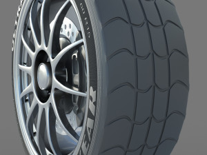Wheel rim tire 18 3D Model