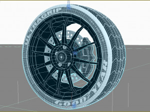 Wheel rim tire 18 3D Model