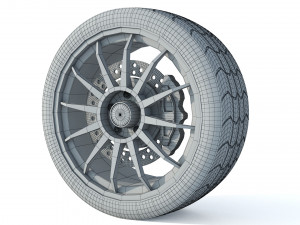 Wheel rim tire 18 3D Model