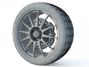 Wheel rim tire 18 3D Model