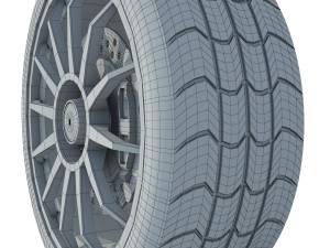 Wheel rim tire 18 3D Model